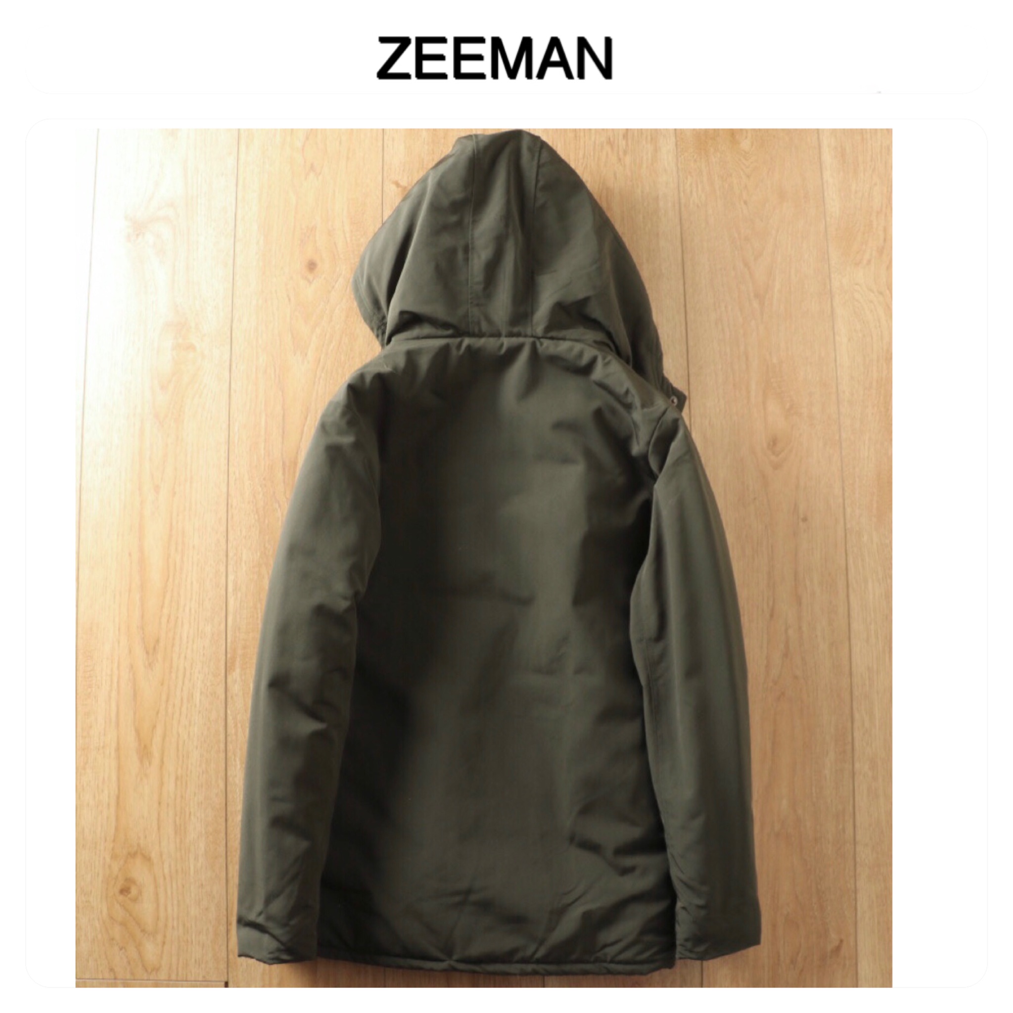 Zeeman เสื้อแนวทหาร เสื้อฮู้ดกันหนาว เสื้อนอกแนวทหาร แพทเทินสวย เท่ห์มาก แบรนด์Zeeman เขียว