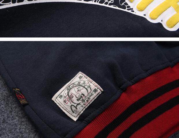 ขายล้างสต็อค !!เสื้อเบสบอล EVISU แท้ จาก ญี่ปุ่น สีดำ แต่งแขนขาวครีม สกรีนลายด้านหลัง Size (ตัวเดียวสุดท้ายคะ)