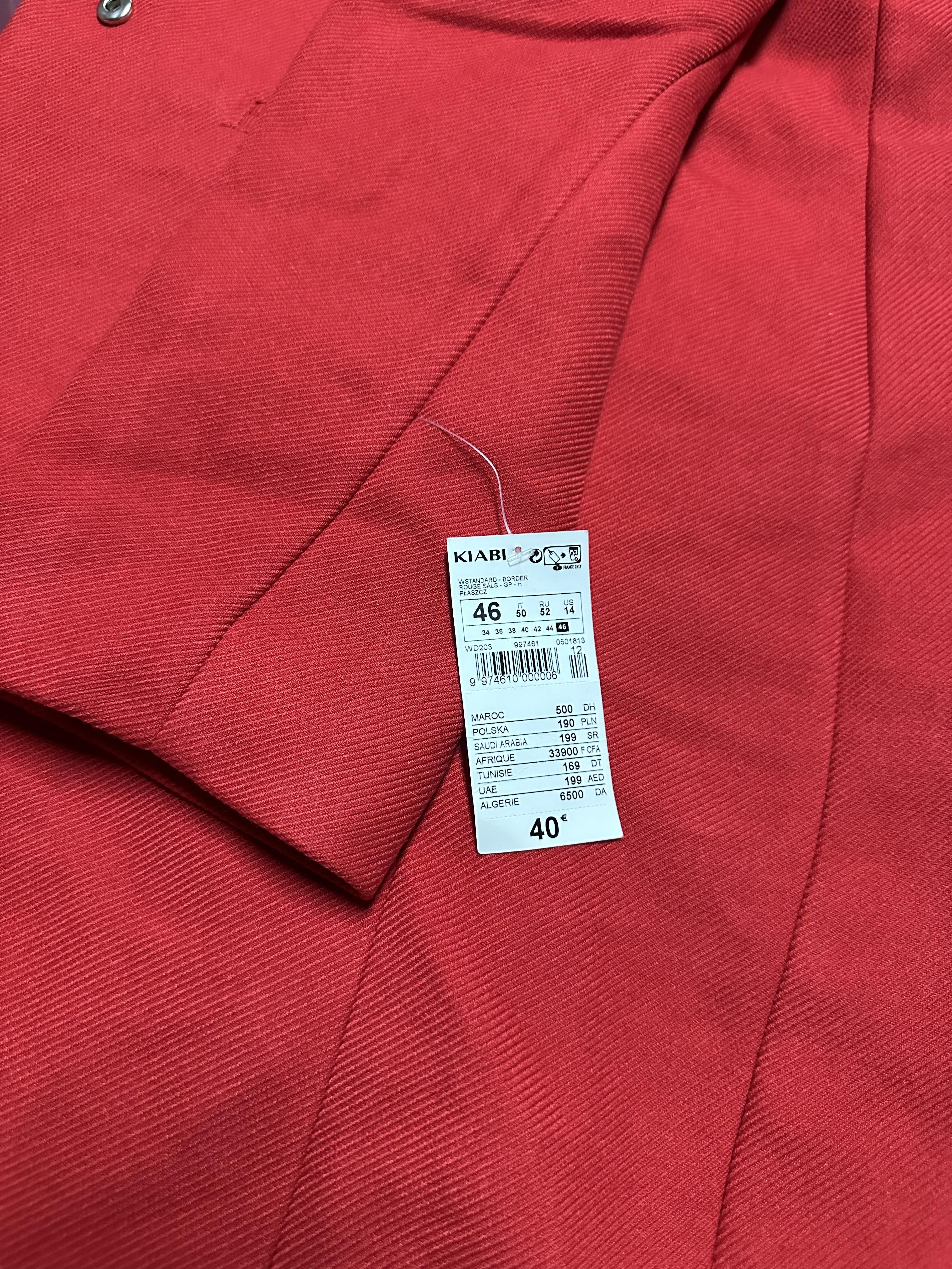 เสื้อโค้ทวูล เสื้อโค้ท โค้ทสีแแดง แบรนด KIABI