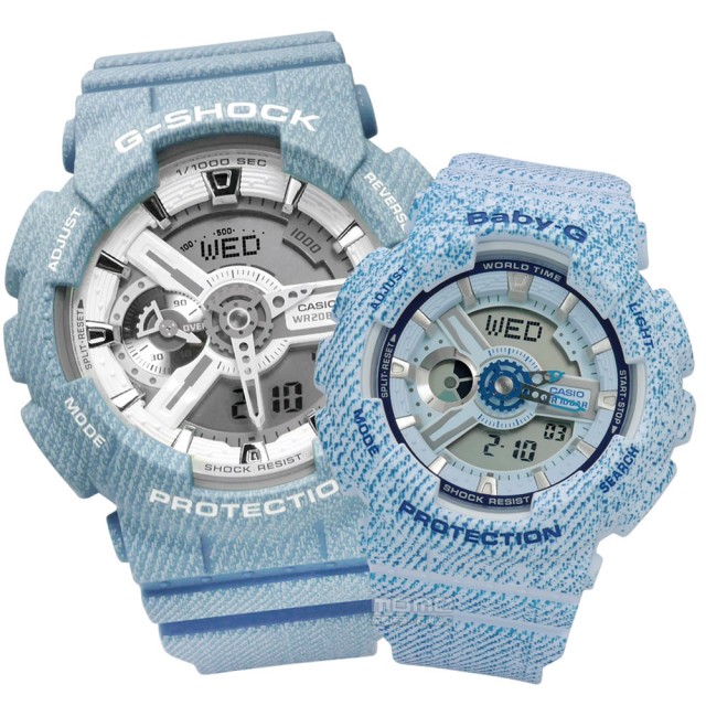 CASIO BABY-G นาฬิกาข้อมือ นาฬิกากันน้ำ นาฬิกาของแท้ ประกันศูนย์ CMG 1 ปี รุ่น BA-110DC-2A3 นาฬิกาสีฟ้า
