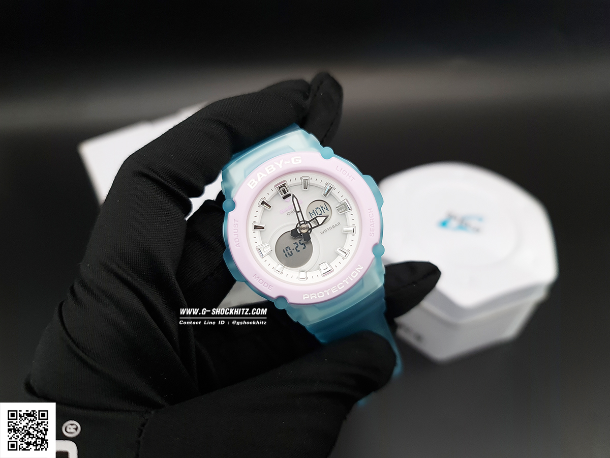 CASIO BABY-G นาฬิกาข้อมือ นาฬิกากันน้ำ นาฬิกาของแท้ ประกันศูนย์ CMG 1 ปี รุ่น BGA-270-2A นาฬิกาสีฟ้า