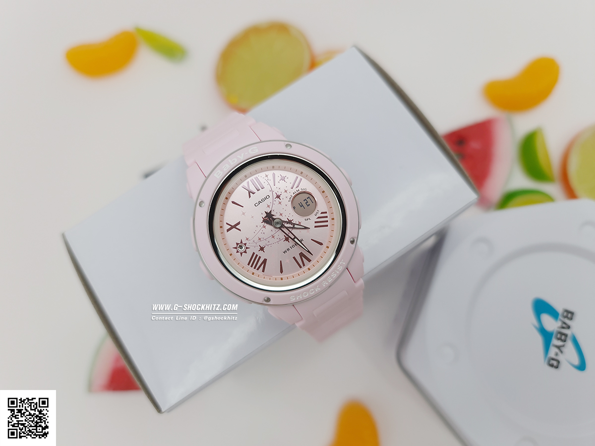 CASIO BABY-G นาฬิกาข้อมือ นาฬิกากันน้ำ นาฬิกาของแท้ ประกันศูนย์ CMG 1 ปี รุ่น BGA-150ST-4A นาฬิกาสีชมพู