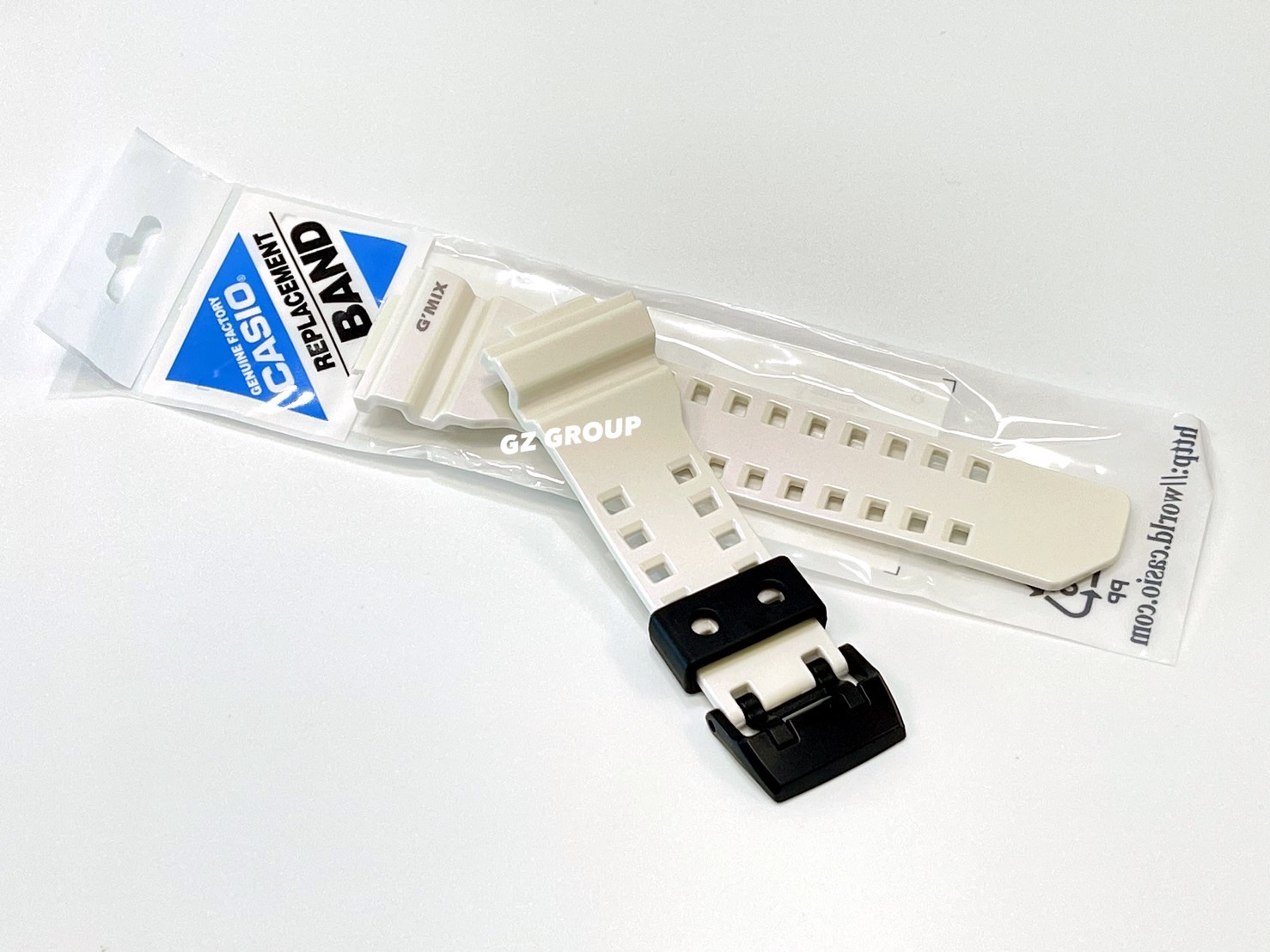 CASIO GENUINE FACTORY CASIO REPLACEMENT อะไหล่นาฬิกา G-SHOCK รุ่น GBA-400-7C กรอบสายสีขาว
