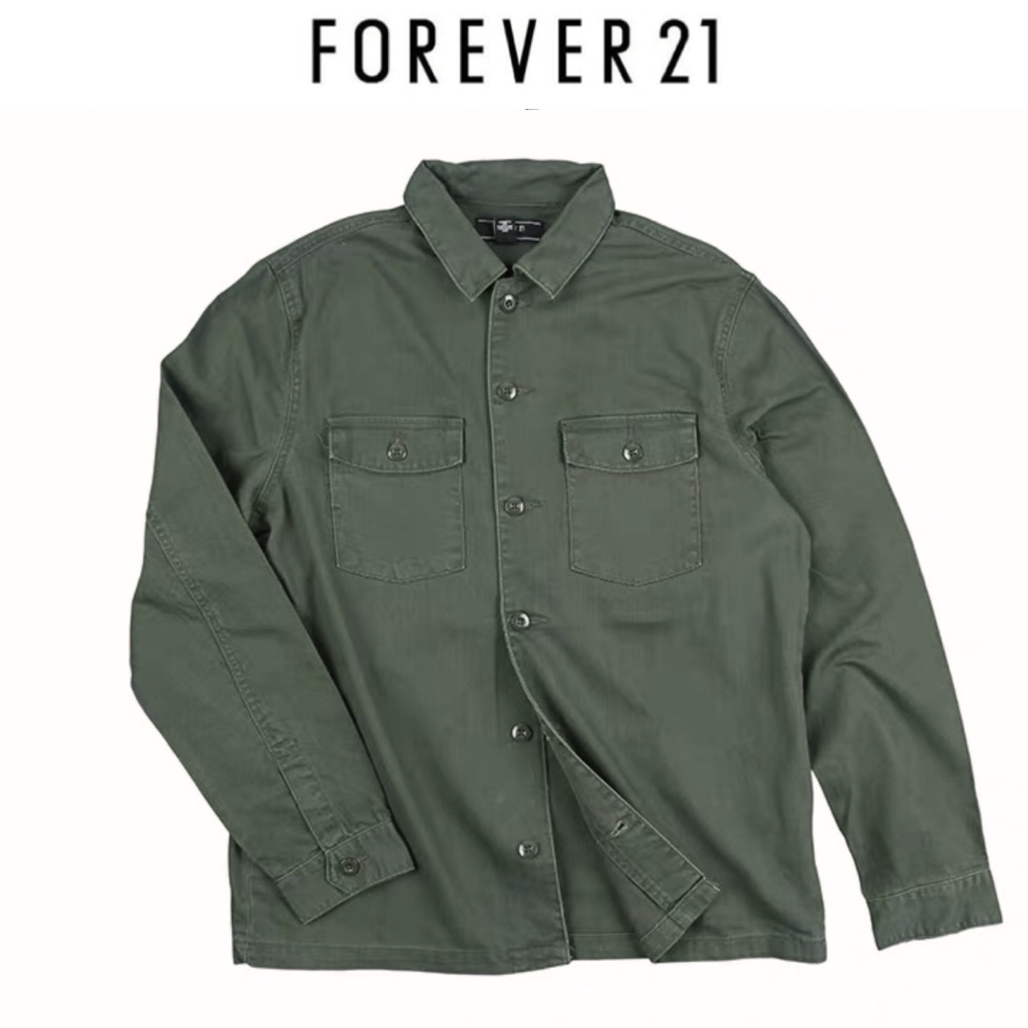 Forever21 แจ็คเก็ต เสื้อทหาร เสื้อเขียวทหาร Forever21สินค้าหลุดโรงงาน จำนวนจำกัดคะ M/L/XL สำเนา สำเนา สำเนา สำเนา สำเนา สำเนา สำเนา เขียว