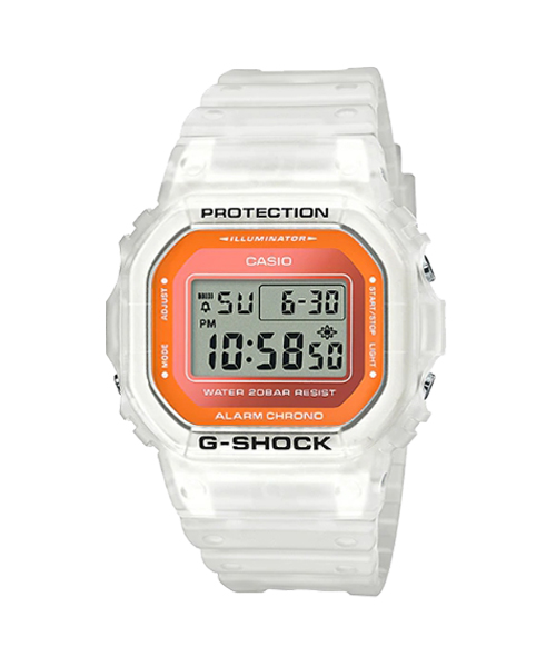 CASIO MID YEAR SALE G-SHOCK นาฬิกาข้อมือ นาฬิกากันน้ำ นาฬิกาของแท้ ประกันศูนย์ CMG 1 ปี รุ่น DW-5600LS-7D นาฬิกาสีขาว