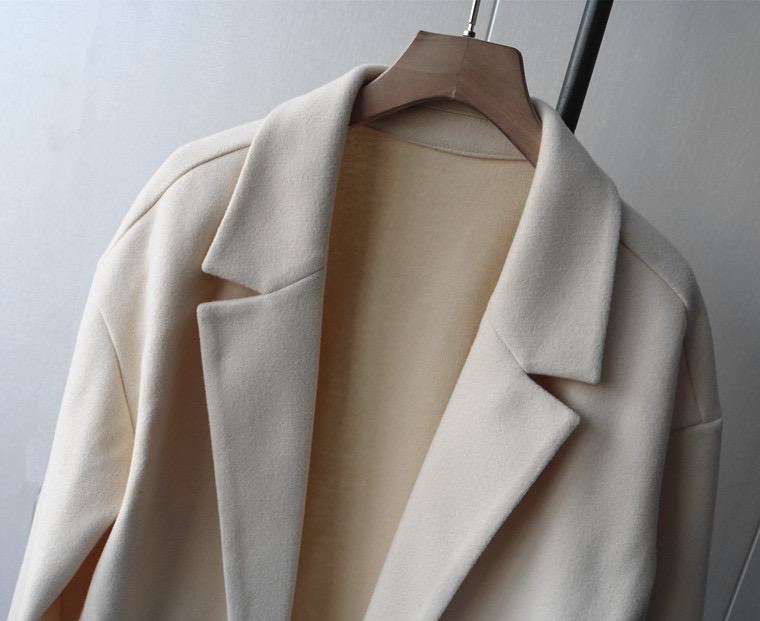 เสื้อโค้ท เสื้อโค้ทกันหนาว โค้ทวูล tailored knit coat สีเบจ แบรนด์ STRADIVARIUS สำเนา สำเนา