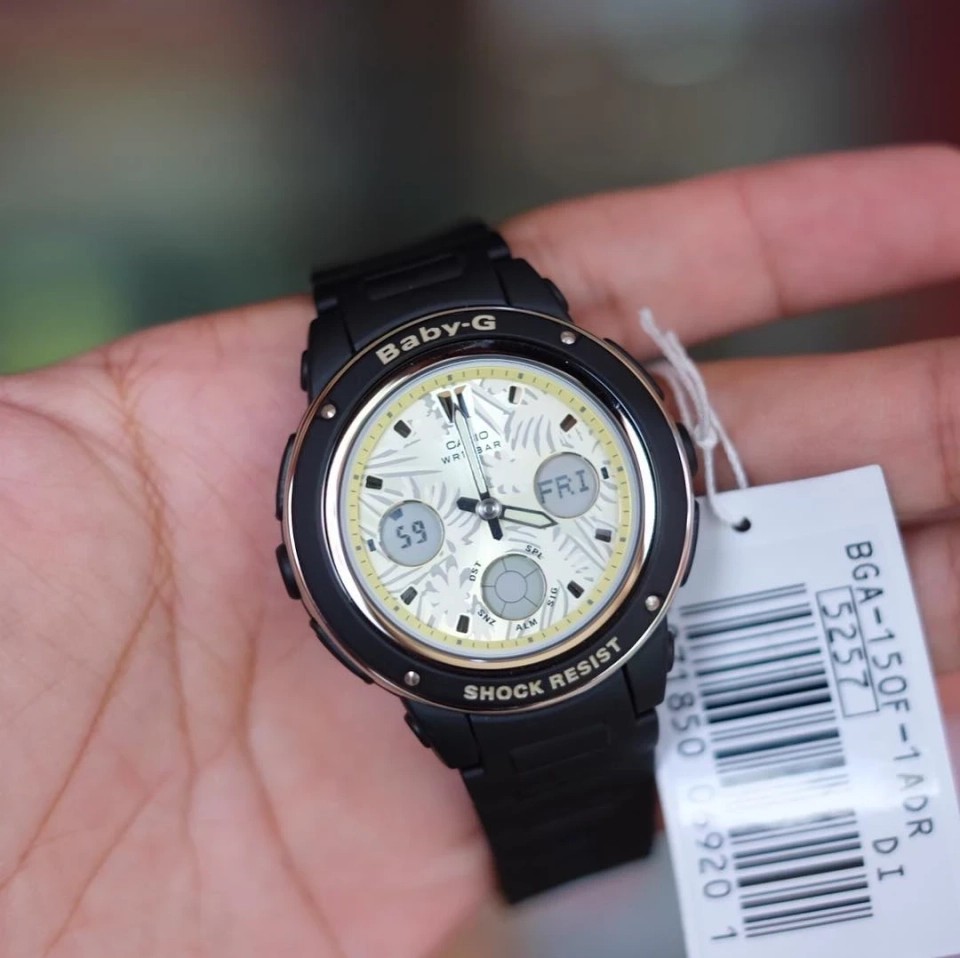 CASIO BABY-G นาฬิกาข้อมือ นาฬิกากันน้ำ นาฬิกาของแท้ ประกันศูนย์ CMG 1 ปี รุ่น BGA-150F-1A นาฬิกาสีดำ