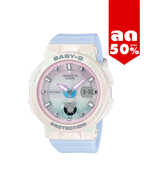 CASIO BABY-G นาฬิกาข้อมือ นาฬิกากันน้ำ นาฬิกาของแท้ ประกันศูนย์ CMG 1 ปี รุ่น BGA-250-7A3 นาฬิกาสีขาว