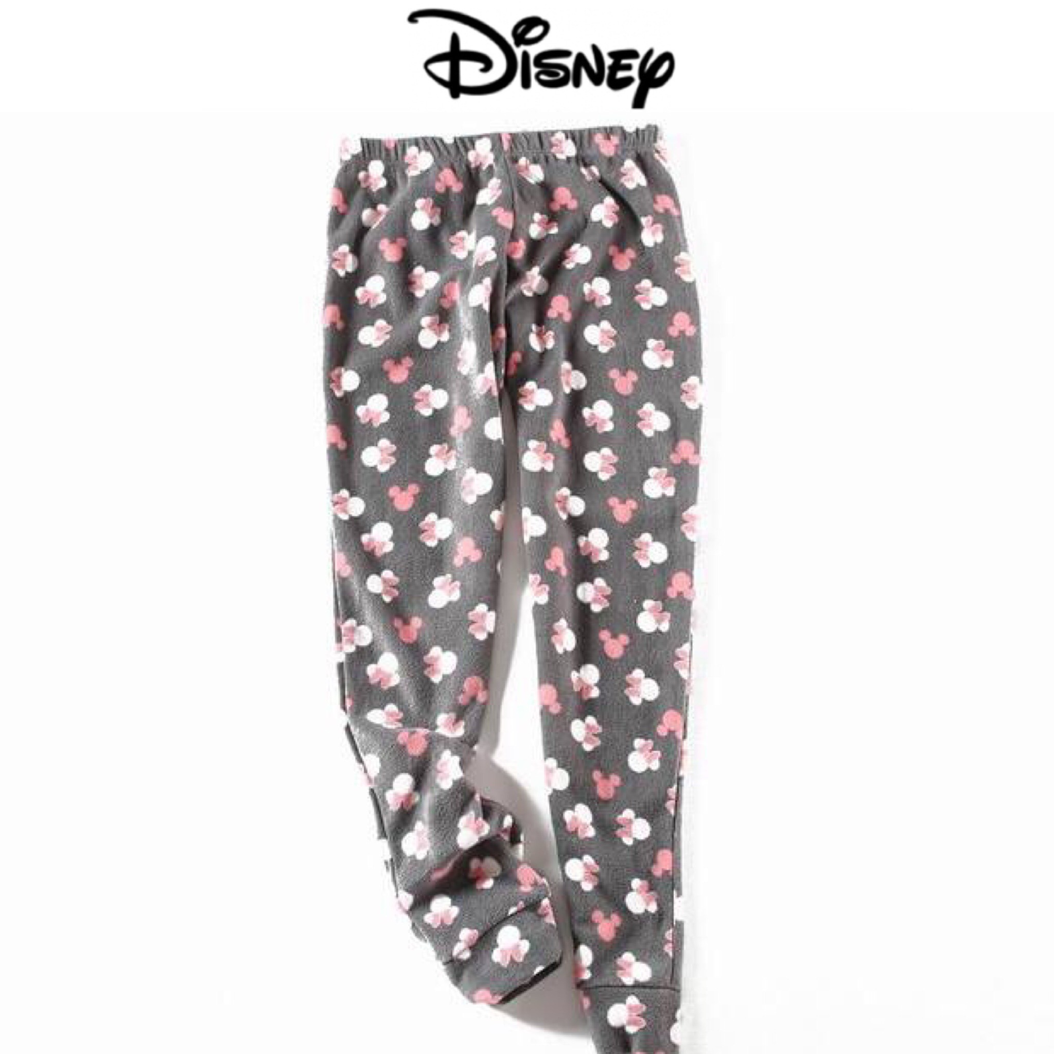 กางเกงผ้าสำลี ขายาว สีเทา ลายMINNIE งาน ดิสนีย์ DISNEY แท้ คะ S/M/L แดง