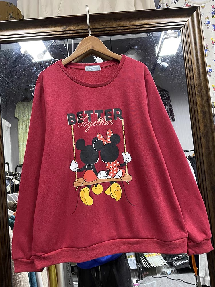 เสื้อวอร์ม สเวตเตอร์ Disney 100 years anniversary ฉลองครบ100 ปี เสื้อมินนี่ มิคกี้ minnie mickey แขนยาว สีเทา ลายการ์ตูน MINNIEงานสวย มากคะ สำเนา สำเนา สำเนา สำเนา สำเนา เทา