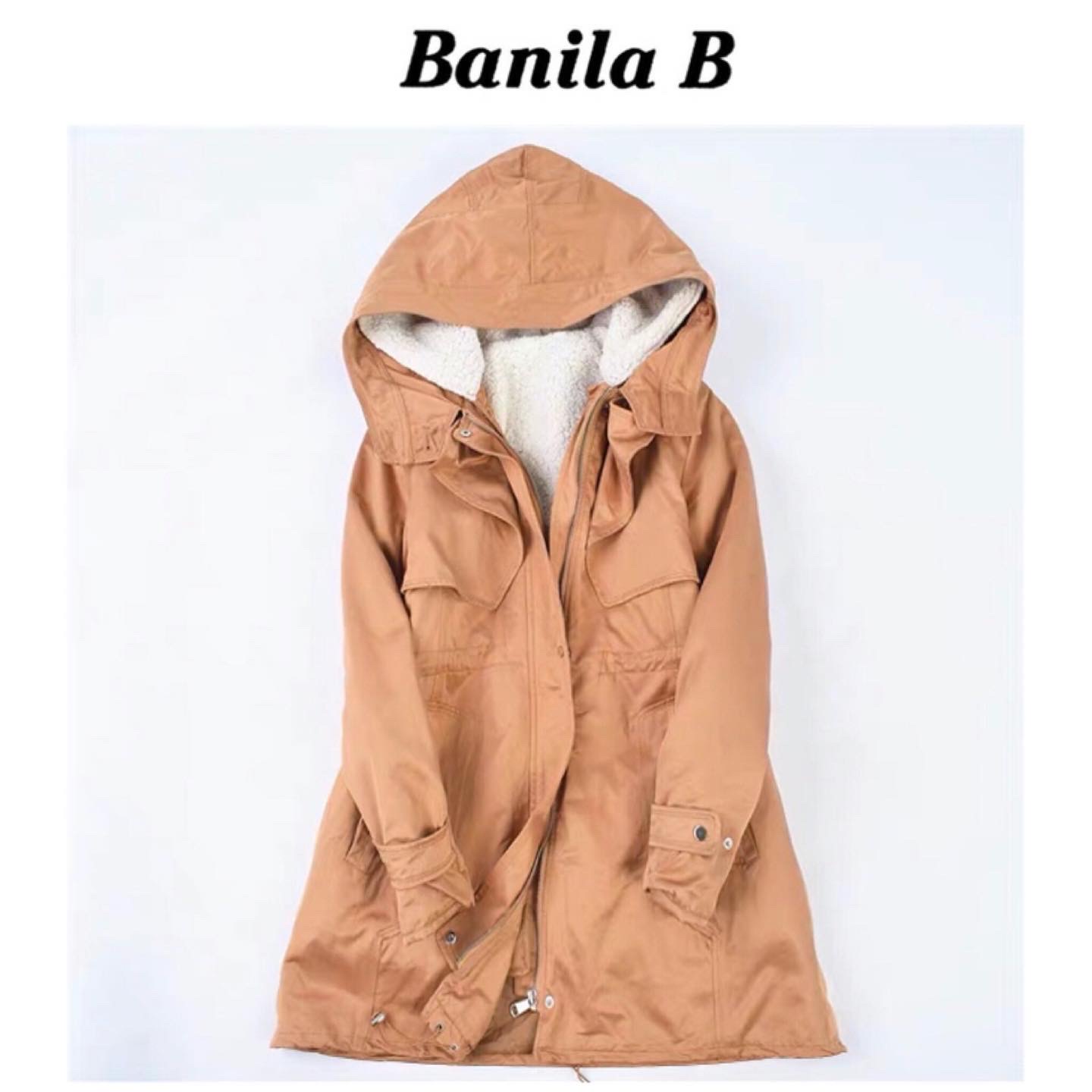 เสื้อโค้ท เสื้อกันหนาว ฮู้ด ซับขนอุ่น Banila B (ขนอุ่นด้านในถอดได้ทั้งชิ้นค่ะ)