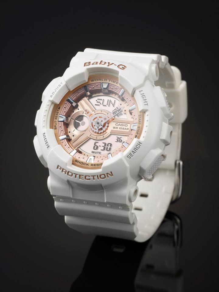 CASIO BABY-G นาฬิกาข้อมือ นาฬิกากันน้ำ นาฬิกาของแท้ ประกันศูนย์ CMG 1 ปี รุ่น BA-110-7A1 นาฬิกาสีขาว