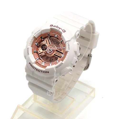 CASIO BABY-G นาฬิกาข้อมือ นาฬิกากันน้ำ นาฬิกาของแท้ ประกันศูนย์ CMG 1 ปี รุ่น BA-110-7A1 นาฬิกาสีขาว