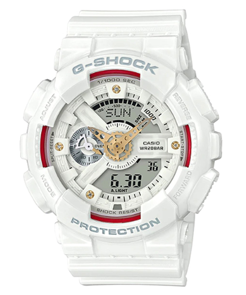 CASIO G-SHOCK นาฬิกาข้อมือ นาฬิกากันน้ำ นาฬิกาของแท้ ประกันศูนย์ CMG 1 ปี รุ่น GA-110DDR-7A นาฬิกาสีขาว