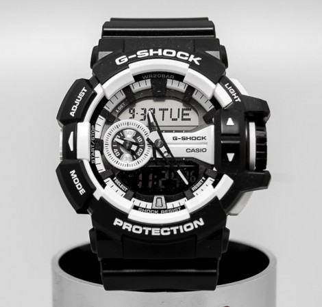 CASIO G-SHOCK นาฬิกาข้อมือ นาฬิกากันน้ำ นาฬิกาของแท้ ประกันศูนย์ CMG 1 ปี รุ่น GA-400-1A นาฬิกาสีดำ
