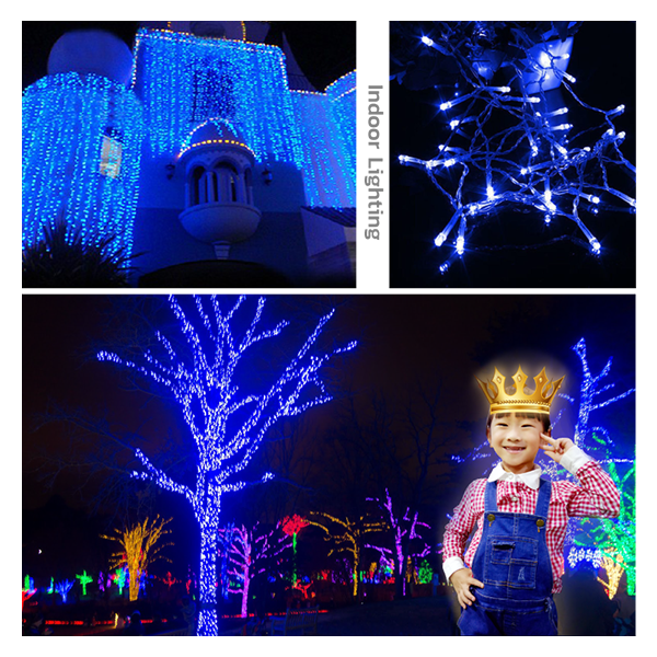 ไฟไม่กระพริบ LED สีฟ้า ไฟประดับตกแต่ง