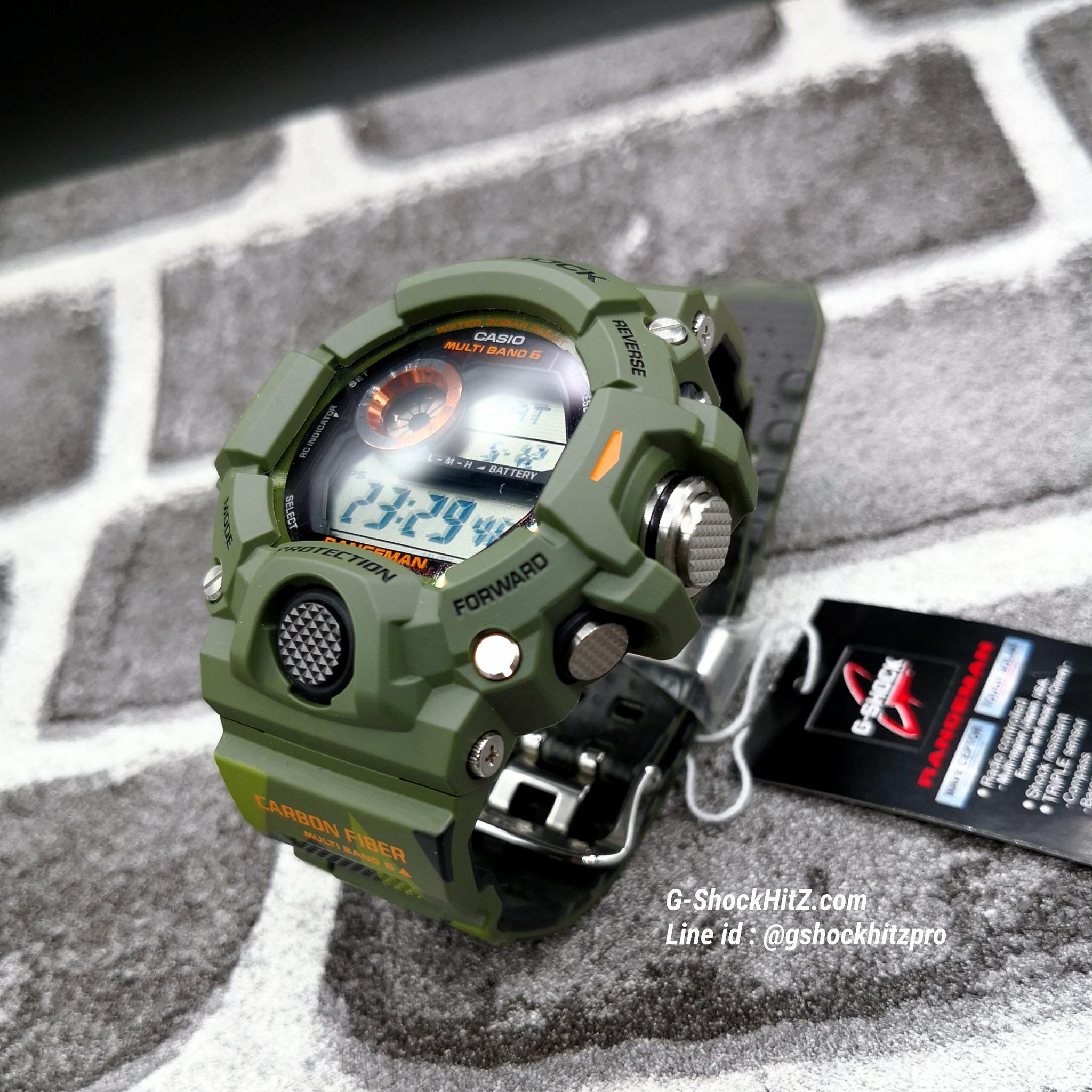 CASIO G-SHOCK นาฬิกาข้อมือ นาฬิกากันน้ำ นาฬิกาของแท้ ประกันศูนย์ CMG 1 ปี รุ่น GW-9400CMJ-3 สีเขียวขี้ม้า