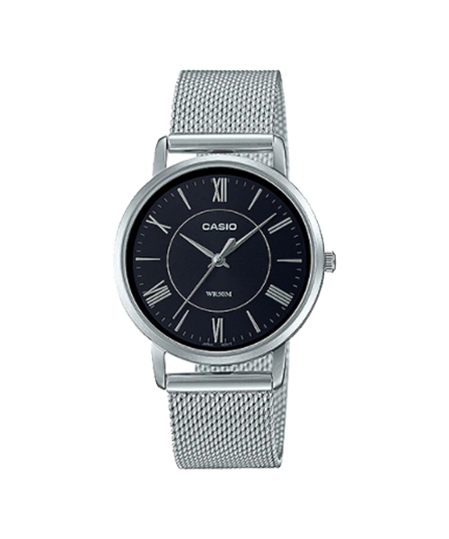 CASIO นาฬิกาคาสิโอ นาฬิกาข้อมือ นาฬิกากันน้ำ นาฬิกาของแท้ ประกันศูนย์ CMG 1 ปี รุ่น LTP-B110M-1A นาฬิกาสีเงิน
