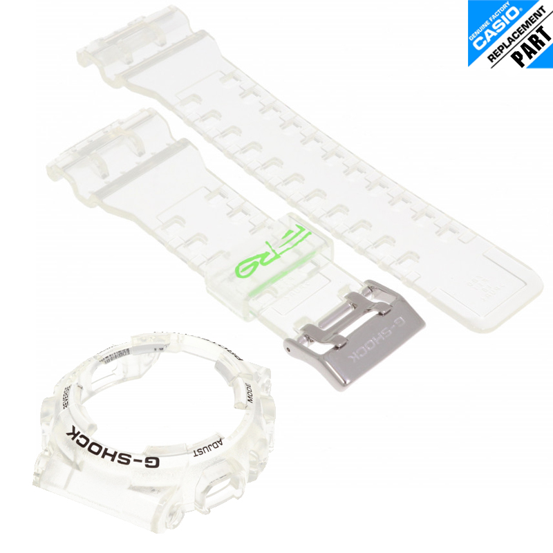 CASIO GENUINE FACTORY CASIO REPLACEMENT อะไหล่นาฬิกา G-SHOCK รุ่น GA-110FRG-7A กรอบสายสีใส