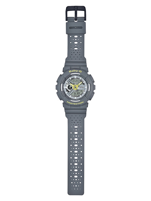 CASIO BABY-G นาฬิกาข้อมือ นาฬิกากันน้ำ นาฬิกาของแท้ ประกันศูนย์ CMG 1 ปี รุ่น BA-110PP-8A นาฬิกาสีเทา