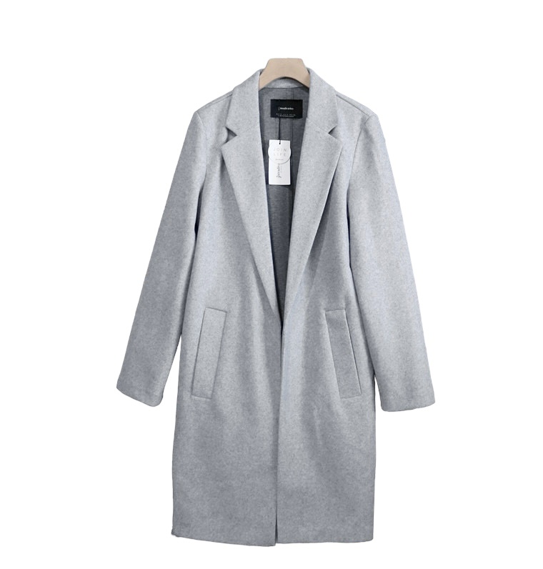 เสื้อโค้ท เสื้อโค้ทกันหนาว โค้ทวูล tailored knot coat สีเบจ แบรนด์ STRADIVARIUS สำเนา