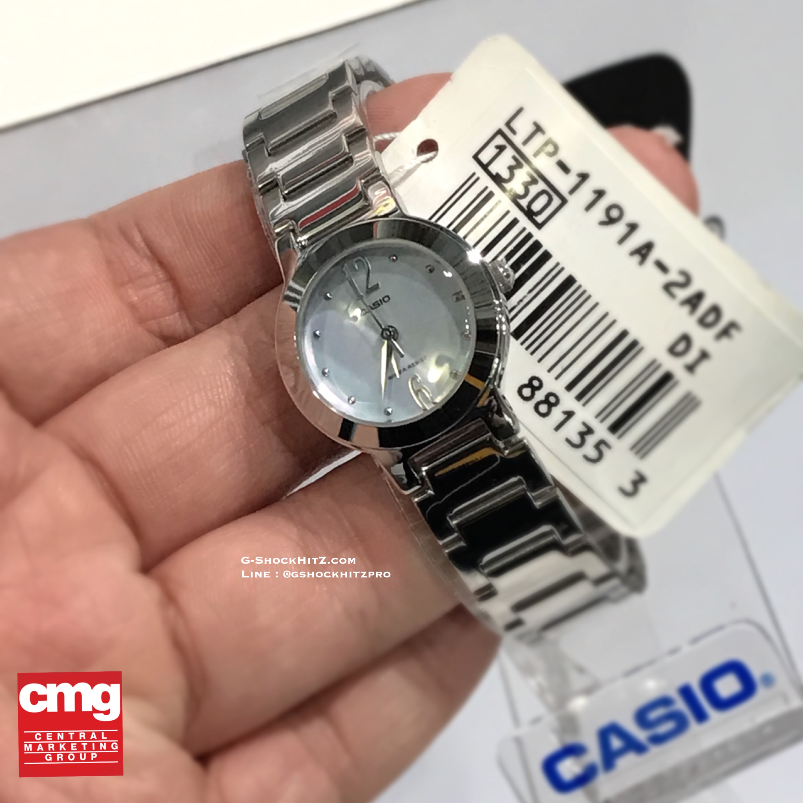 CASIO นาฬิกาคาสิโอ นาฬิกาข้อมือ นาฬิกากันน้ำ นาฬิกาของแท้ ประกันศูนย์ CMG 1 ปี รุ่น LTP-1191A-2A นาฬิกาสีเงิน