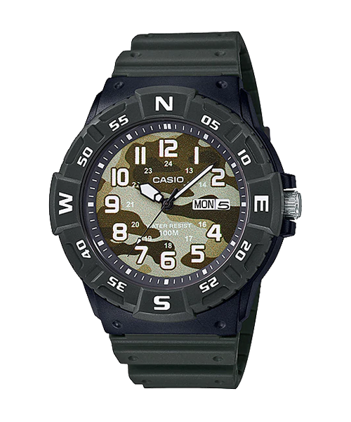 CASIO นาฬิกาคาสิโอ นาฬิกาข้อมือ นาฬิกากันน้ำ นาฬิกาของแท้ ประกันศูนย์ CMG 1 ปี รุ่น MRW-220HCM-3B นาฬิกาสีดำ