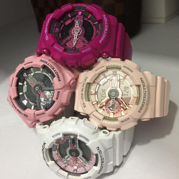 CASIO G-SHOCK นาฬิกาข้อมือ นาฬิกากันน้ำ นาฬิกาของแท้ ประกันศูนย์ CMG 1 ปี รุ่น GMA-S110MP-4A1 นาฬิกาสีชมพู