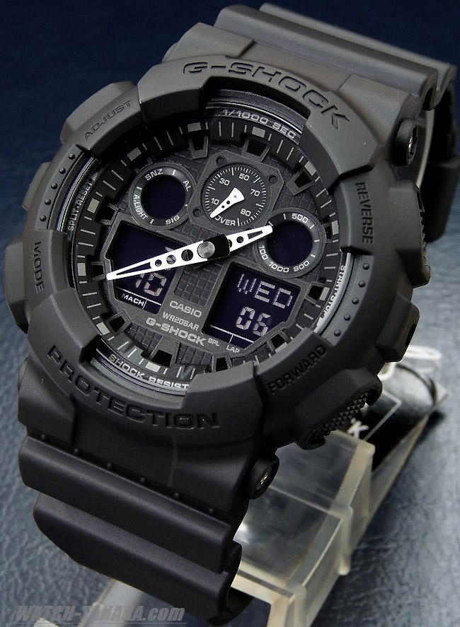 CASIO G-SHOCK นาฬิกาข้อมือ นาฬิกากันน้ำ นาฬิกาของแท้ ประกันศูนย์ CMG 1 ปี รุ่น GA-100-1A1 นาฬิกาสีดำ