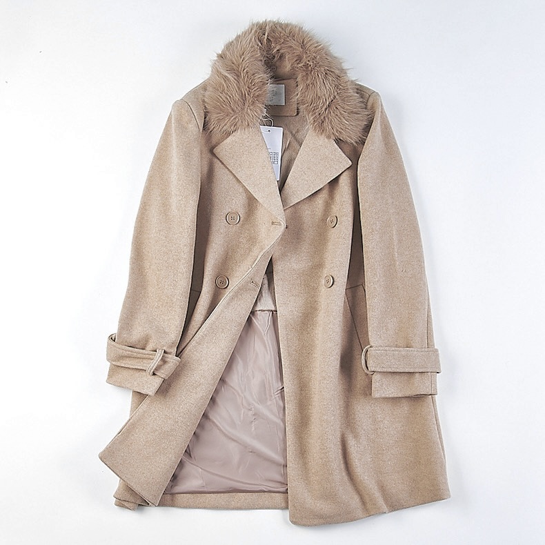 เสื้อโค้ท โค้ทวูลแต่งเฟอร์ เสื้อกันหนาว Trench coat โค้ทยาว ปกเฟอร์ trench coat fur collar ✨GIADA ✨ (ปกเฟอร์ถอดได้ค่ะ) WY1284