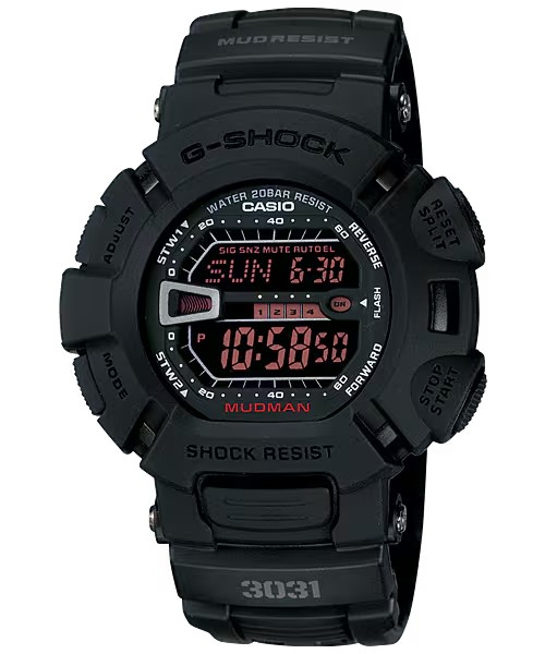 CASIO G-SHOCK นาฬิกาข้อมือ นาฬิกากันน้ำ นาฬิกาของแท้ ประกันศูนย์ CMG 1 ปี รุ่น G-9000MS-1 นาฬิกาสีดำ
