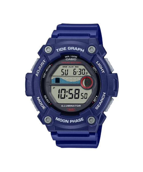 CASIO นาฬิกาคาสิโอ นาฬิกาข้อมือ นาฬิกากันน้ำ นาฬิกาของแท้ ประกันศูนย์ CMG 1 ปี รุ่น WS-1300H-2A นาฬิกาสีน้ำเงิน