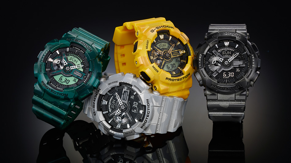 CASIO G-SHOCK นาฬิกา CASIO G-SHOCK รุ่น GA-110CM-1 ของแท้ประกันศูนย์ CMG 1ปี GA-110CM-1 นาฬิกาสีดำ