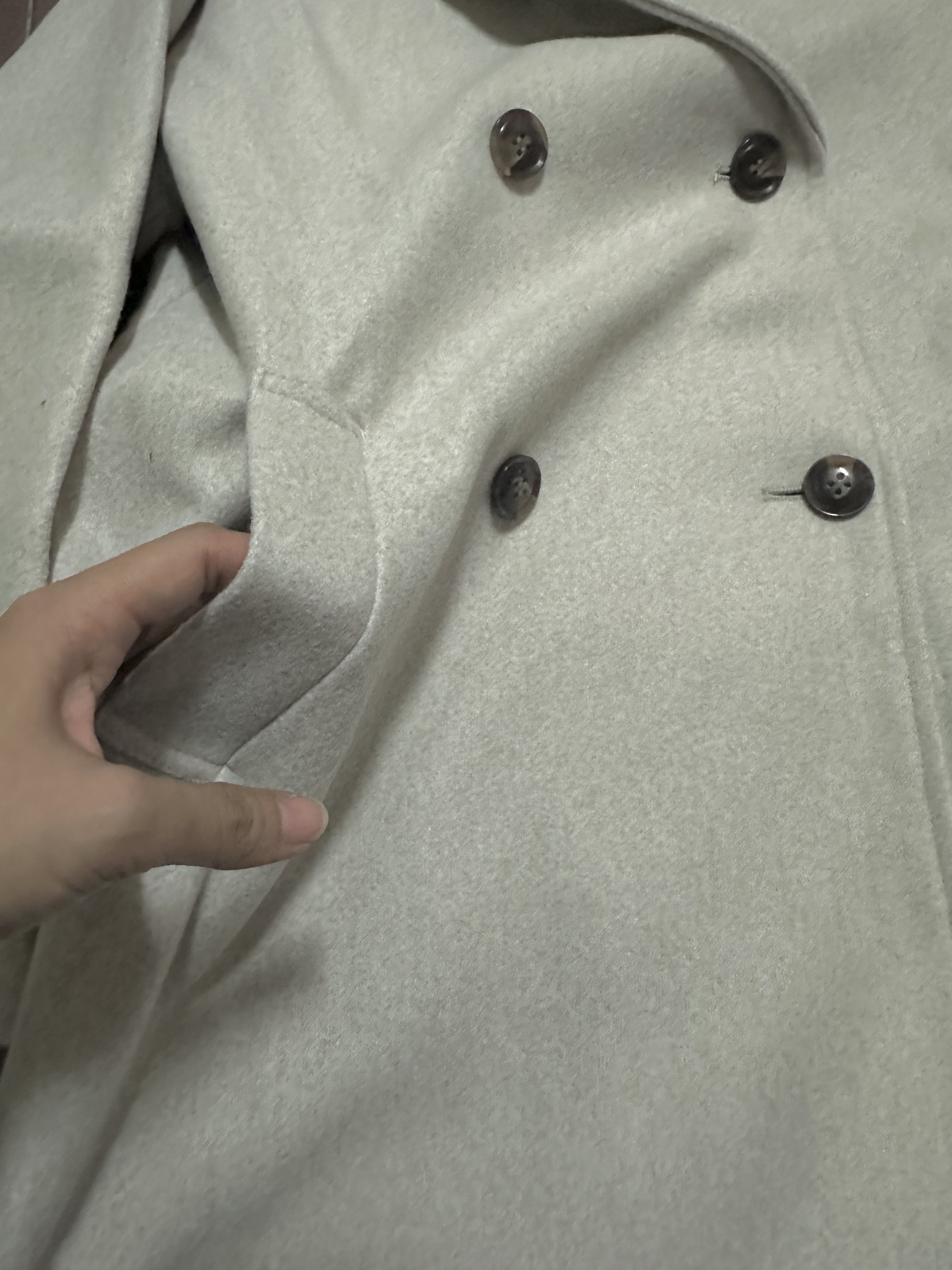 เสื้อโค้ทวูล Trench coat เสื้อโค้ทเฟอร์ โค้ทสักหลาดสีเบจ แบรนด์ Primark สำเนา สำเนา สำเนา สำเนา สำเนา สำเนา สำเนา