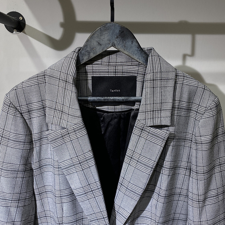 เสื้อโค้ท เสื้อคลุม ทรงสูท ลายตาราง checked plaid blazer gingerham เสื้อคลุม เบลเซอร์ Blazer check ❄️แบรนด์✨H&M✨ แท้💯% แบรนด์ สำเนา