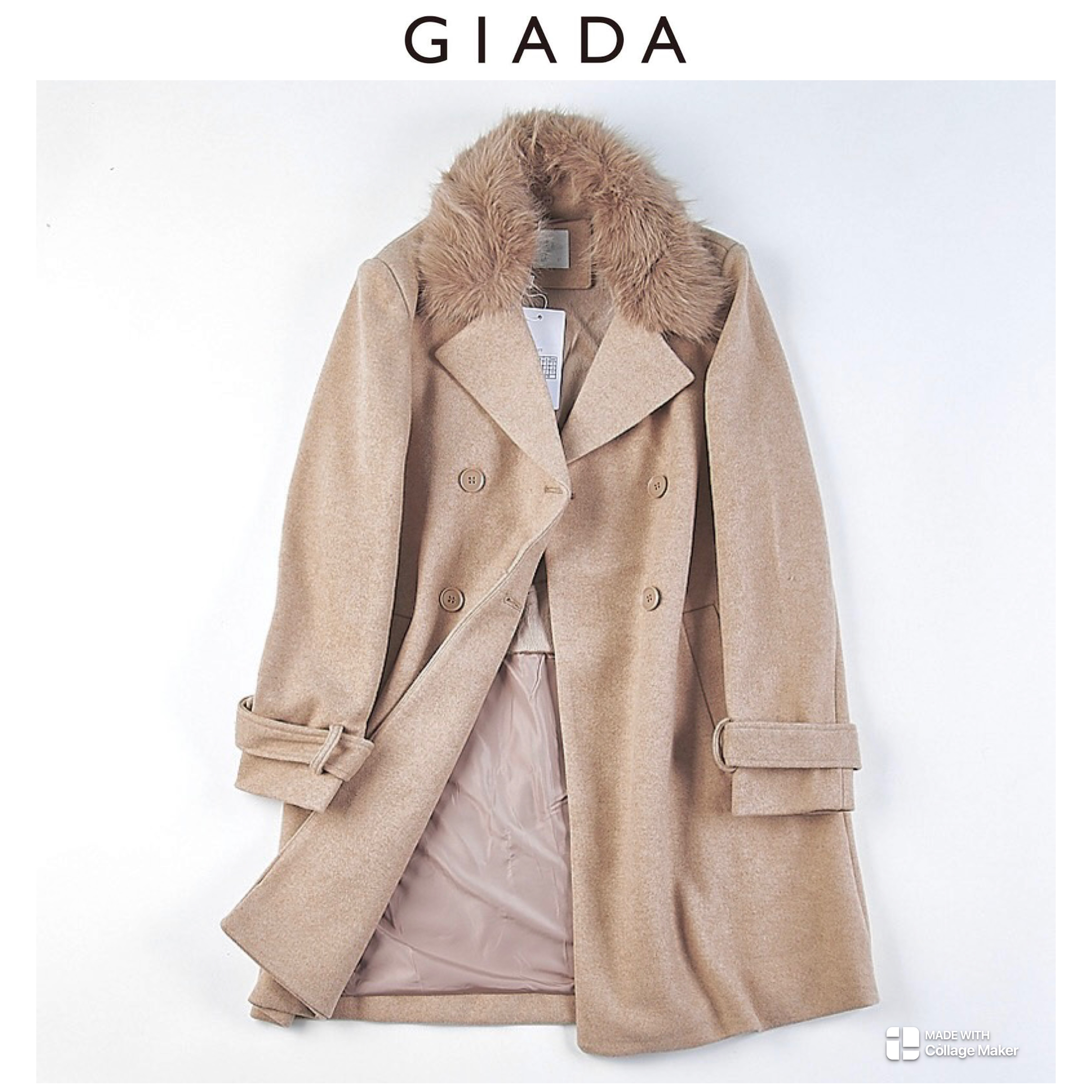 เสื้อโค้ท โค้ทวูลแต่งเฟอร์ เสื้อกันหนาว Trench coat โค้ทยาว ปกเฟอร์ trench coat fur collar ✨GIADA ✨ (ปกเฟอร์ถอดได้ค่ะ) WY1284