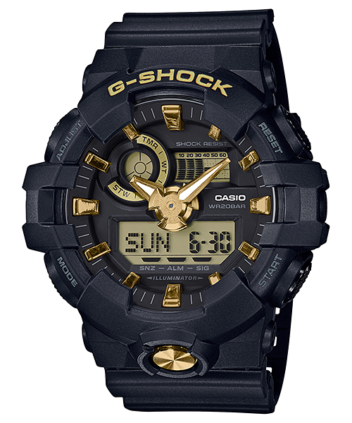 CASIO G-SHOCK นาฬิกาข้อมือ นาฬิกากันน้ำ นาฬิกาของแท้ ประกันศูนย์ CMG 1 ปี รุ่น GA-710B-1A9 นาฬิกาสีดำ