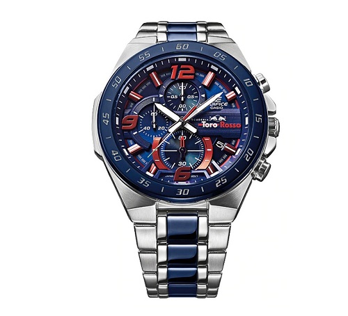 CASIO EDIFICE นาฬิกาข้อมือ นาฬิกากันน้ำ นาฬิกาของแท้ ประกันศูนย์ CMG 1 ปี รุ่น EFR-564TR-2A นาฬิกาสีน้ำเงิน