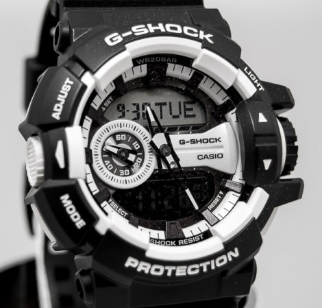 CASIO G-SHOCK นาฬิกาข้อมือ นาฬิกากันน้ำ นาฬิกาของแท้ ประกันศูนย์ CMG 1 ปี รุ่น GA-400-1A นาฬิกาสีดำ