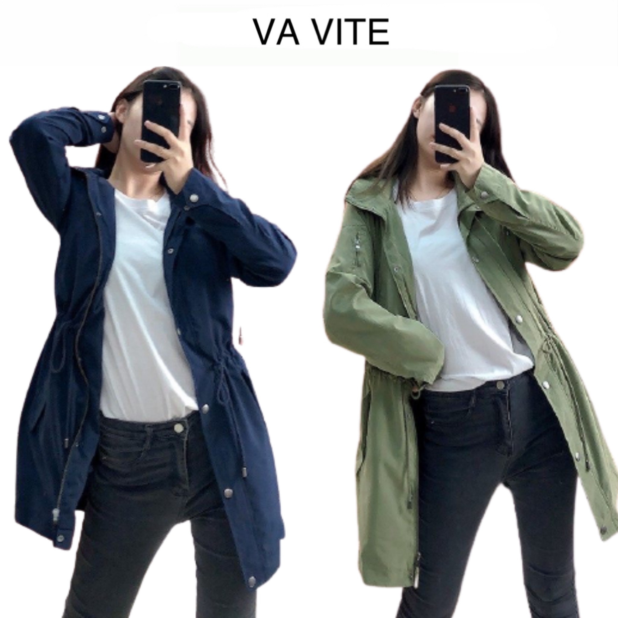 Va vite เสื้อนอกเขียวทหาร เสื้อแจ็คเก็ต เสื้อฮู้ด แนวทหาร แพทเทินสวย เท่ห์ มาก แบรนด์ VAVITE เขียว