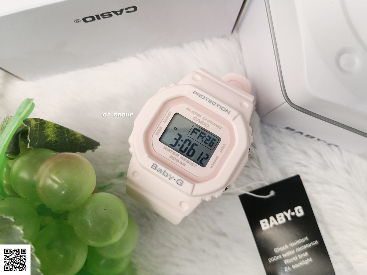 CASIO BABY-G นาฬิกาข้อมือ นาฬิกากันน้ำ นาฬิกาของแท้ ประกันศูนย์ CMG 1 ปี รุ่น BGD-560-4 นาฬิกาสีชมพู