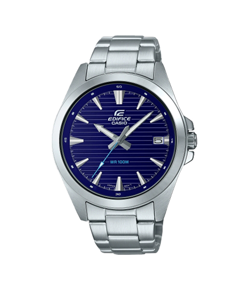 CASIO EDIFICE นาฬิกาข้อมือ นาฬิกากันน้ำ นาฬิกาของแท้ ประกันศูนย์ CMG 1 ปี รุ่น EFV-140D-2A นาฬิกาสีเงิน