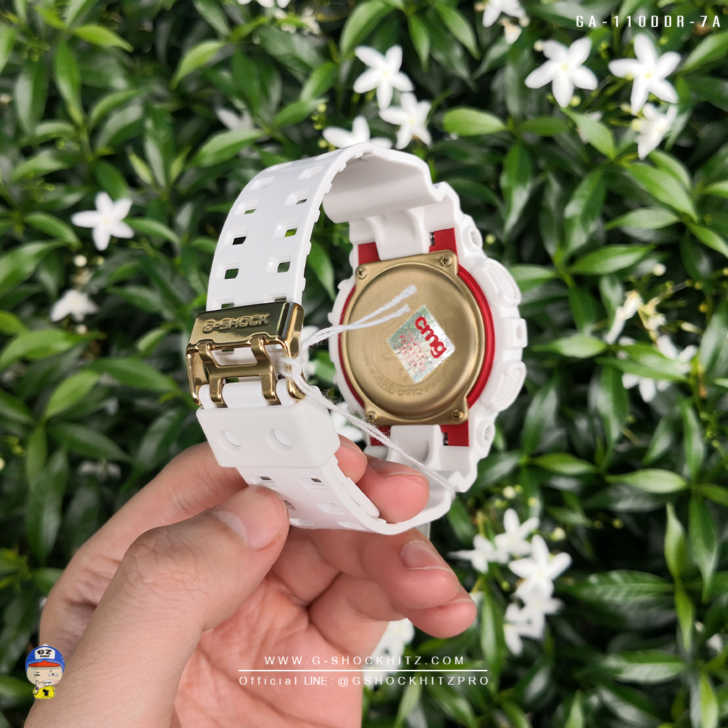 CASIO G-SHOCK นาฬิกาข้อมือ นาฬิกากันน้ำ นาฬิกาของแท้ ประกันศูนย์ CMG 1 ปี รุ่น GA-110DDR-7A นาฬิกาสีขาว