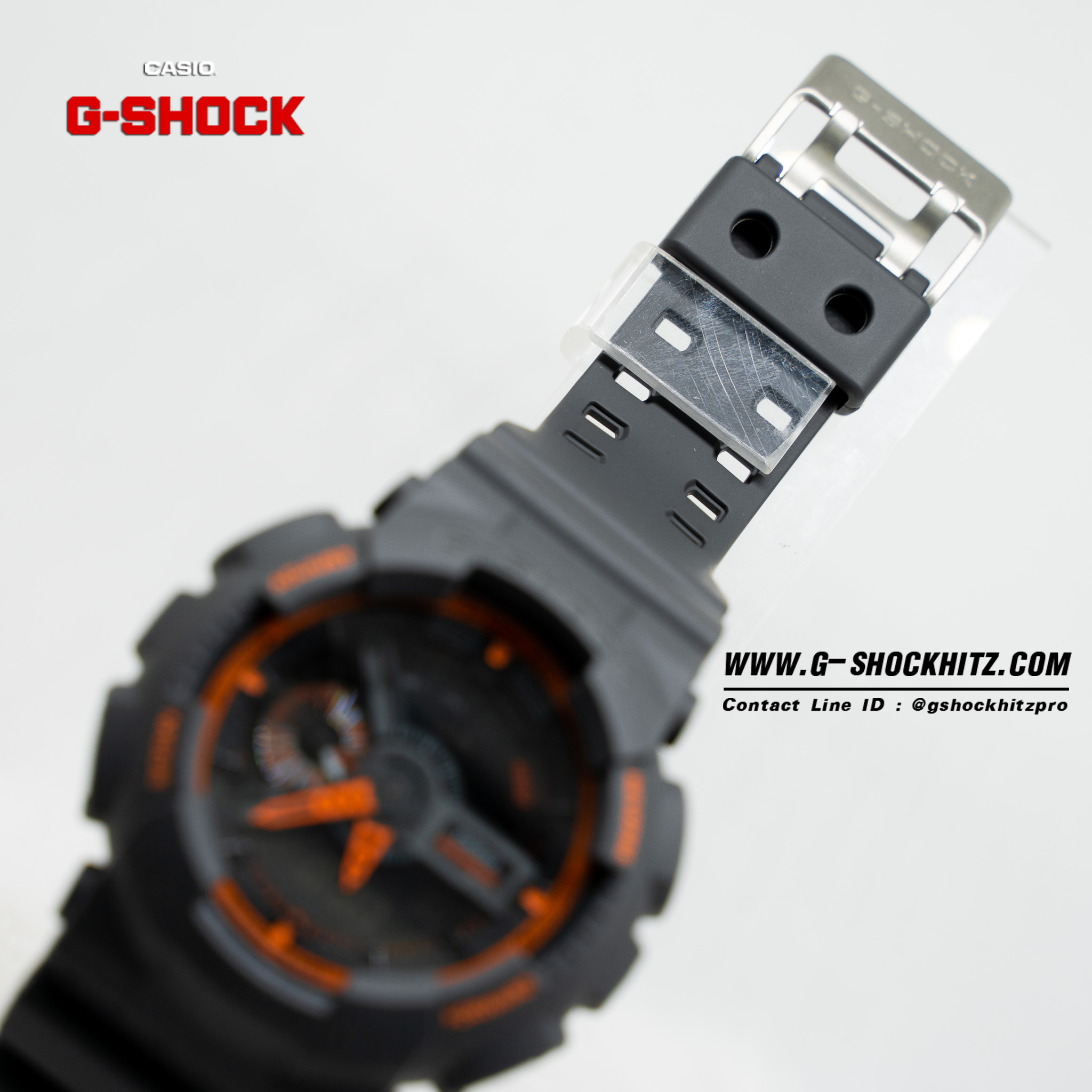 CASIO G-SHOCK นาฬิกาข้อมือ นาฬิกากันน้ำ นาฬิกาของแท้ ประกันศูนย์ CMG 1 ปี รุ่น GA-110TS-1A4 นาฬิกาสีดำ