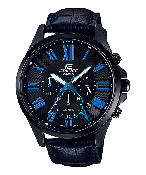 CASIO EDIFICE นาฬิกาข้อมือ นาฬิกากันน้ำ นาฬิกาของแท้ ประกันศูนย์ CMG 1 ปี รุ่น EFV-500BL-1B นาฬิกาสีดำ