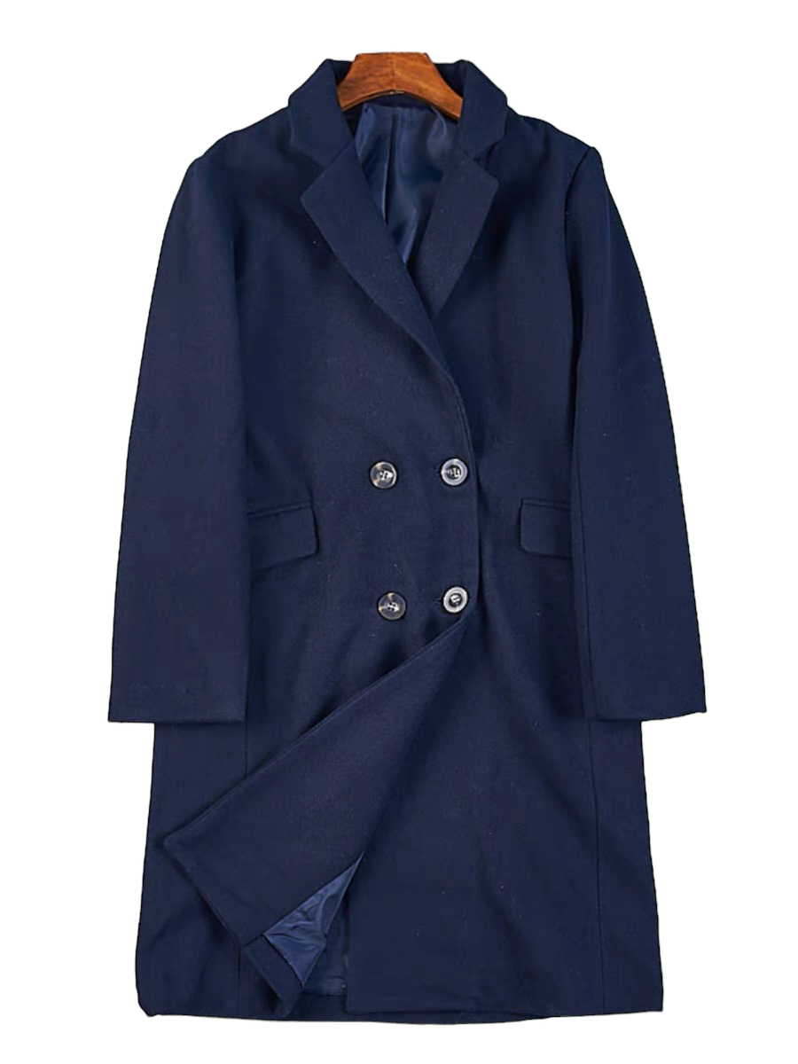 เสื้อโค้ทวูล Trench coat เสื้อโค้ทวูล โค้ทสีดำ แบรนด์ C&A สำเนา