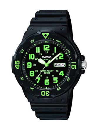 CASIO นาฬิกาคาสิโอ นาฬิกาข้อมือ นาฬิกากันน้ำ นาฬิกาของแท้ ประกันศูนย์ CMG 1 ปี รุ่น MRW-200H-3B นาฬิกาสีดำ