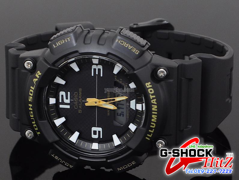 CASIO นาฬิกาคาสิโอ นาฬิกาข้อมือ นาฬิกากันน้ำ นาฬิกาของแท้ ประกันศูนย์ CMG 1 ปี รุ่น AQ-S810W-1B นาฬิกาสีดำ