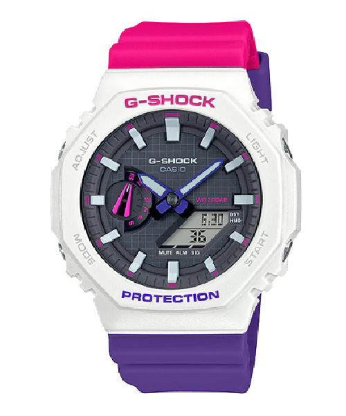 CASIO G-SHOCK นาฬิกาข้อมือ นาฬิกากันน้ำ นาฬิกาของแท้ ประกันศูนย์ CMG 1 ปี รุ่น GA-2100THB-7A นาฬิกาสีขาว