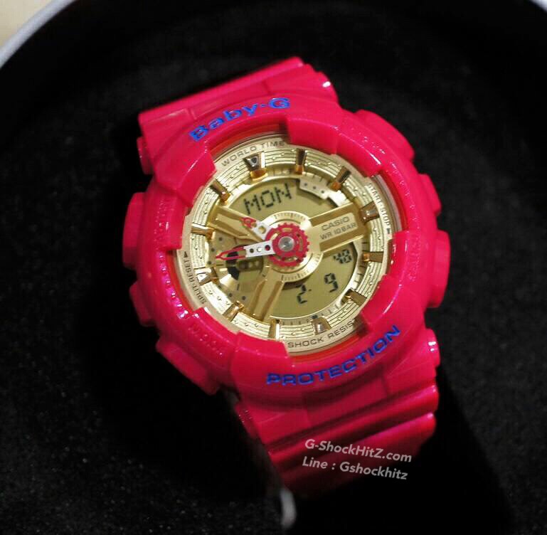 CASIO MID YEAR SALE BABY-G พร้อมส่ง นาฬิกาข้อมือ นาฬิกากันน้ำ นาฬิกาของแท้ ประกันศูนย์ CMG 1 ปี รุ่น BA-111GGB-4A นาฬิกาสีชมพู